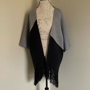 Norm Thompson Fringed Open Cardigan